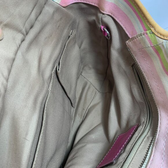 Coach Y2K Soho Hampton Pastels Striped Vachetta Leather Handbag 1888 Bag w/ Tag - Picture 11 of 13